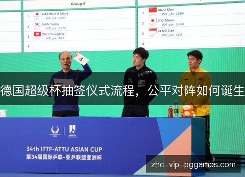 德国超级杯抽签仪式流程，公平对阵如何诞生